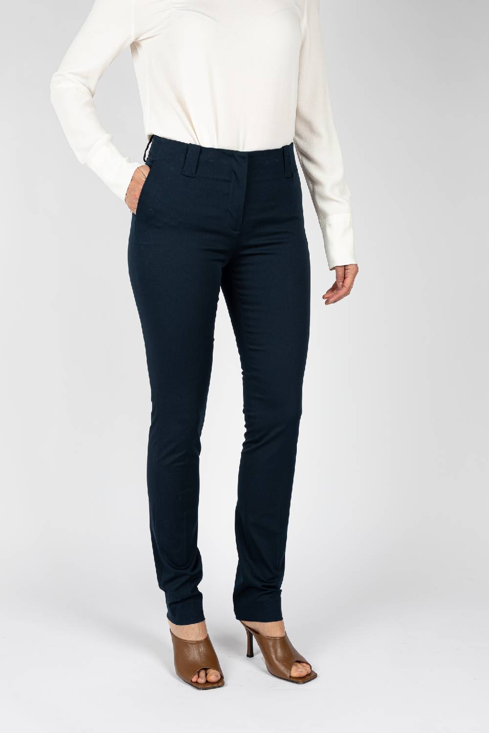 L.Pucci Pantaloni tessuto colore blu, gamba regolare 2025