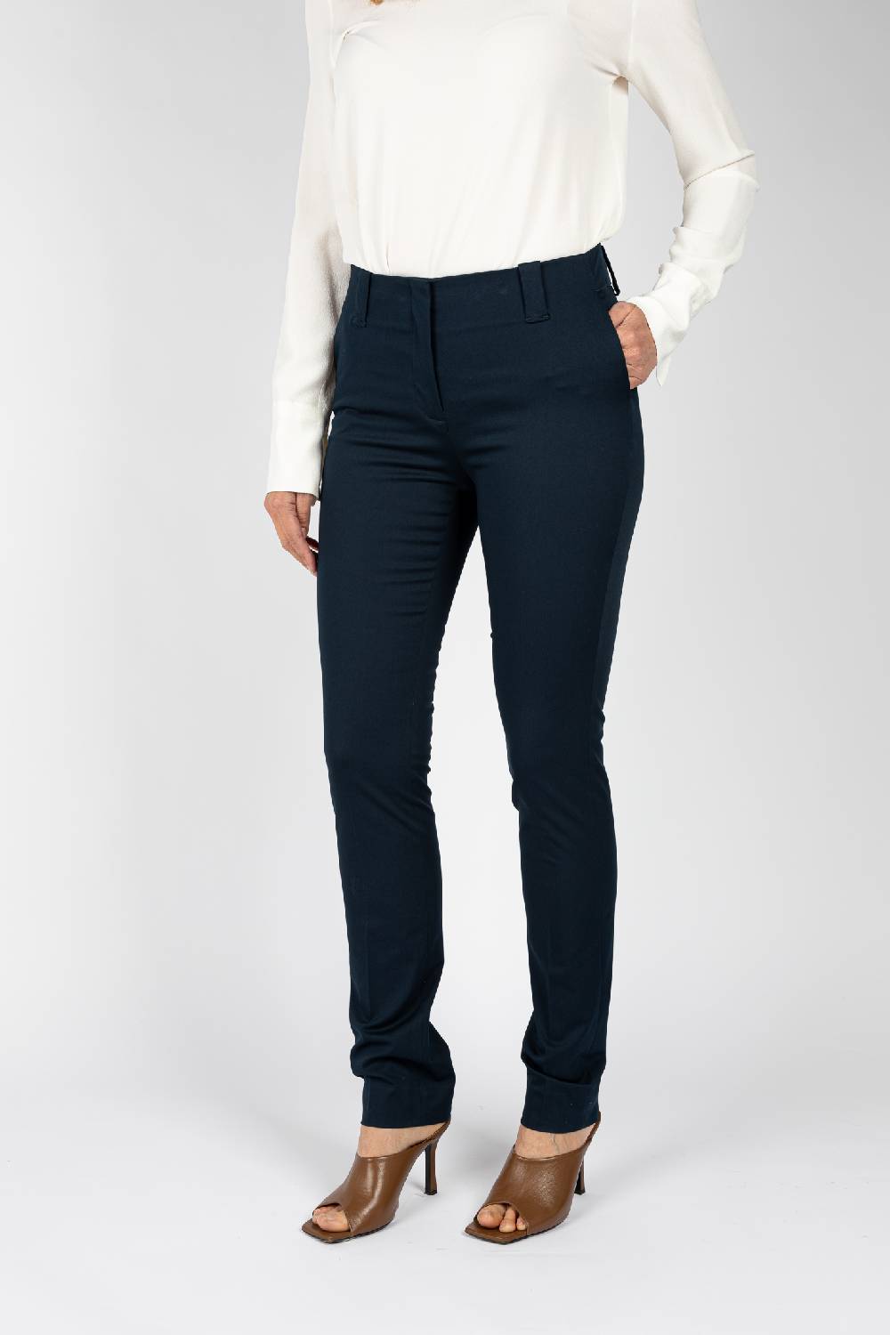 L.Pucci Pantaloni tessuto colore blu, gamba regolare 2025