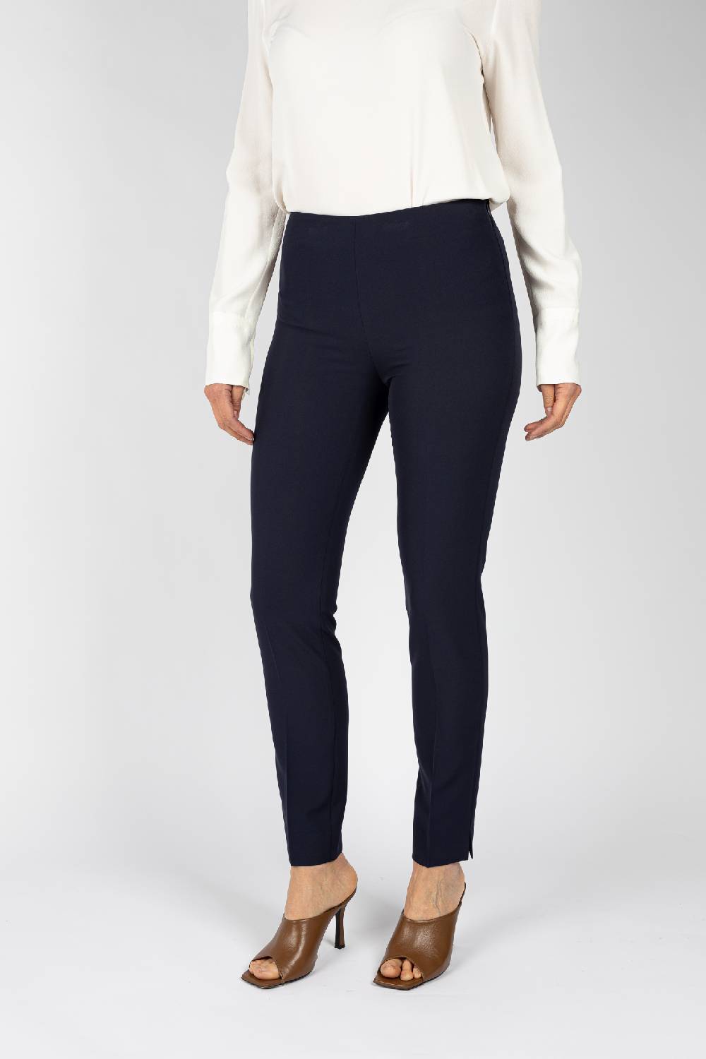 L.Pucci Pantaloni colore blu linea a gamba stretta da donna Economico
