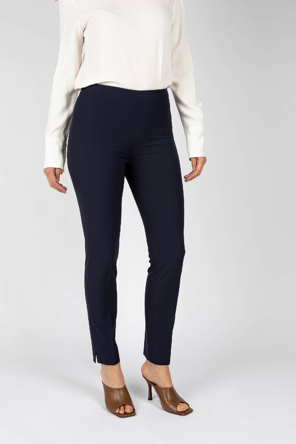 L.Pucci Pantaloni colore blu linea a gamba stretta da donna Economico