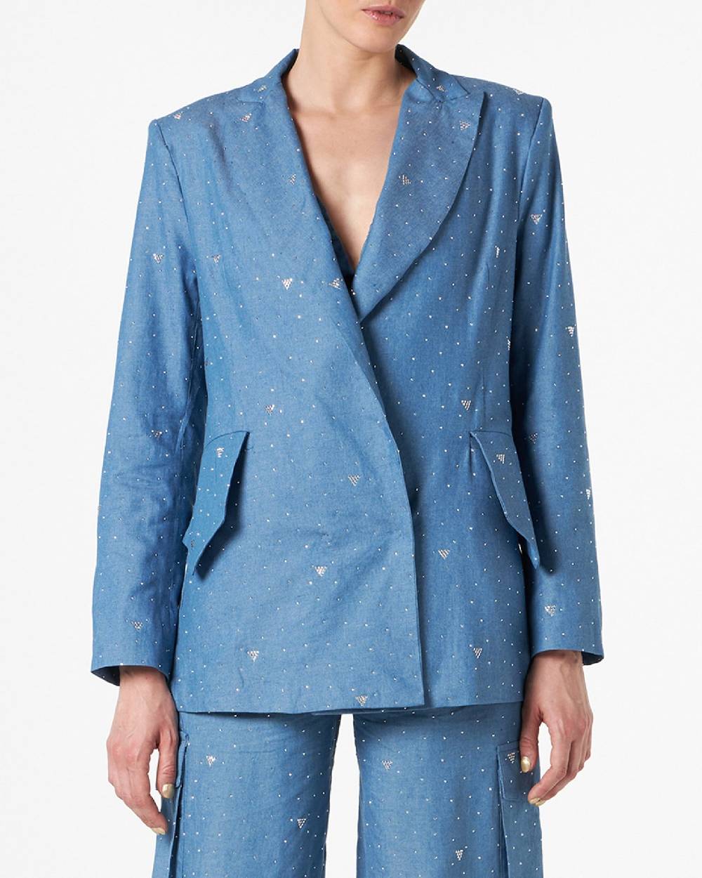 Le Twins Como Chambray Strass Celeste Shopping Online