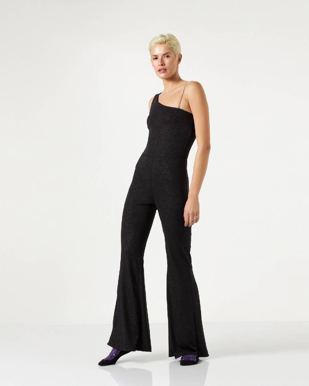 Le Twins Fabiana Jersey Lurex Nero I Più Venduti