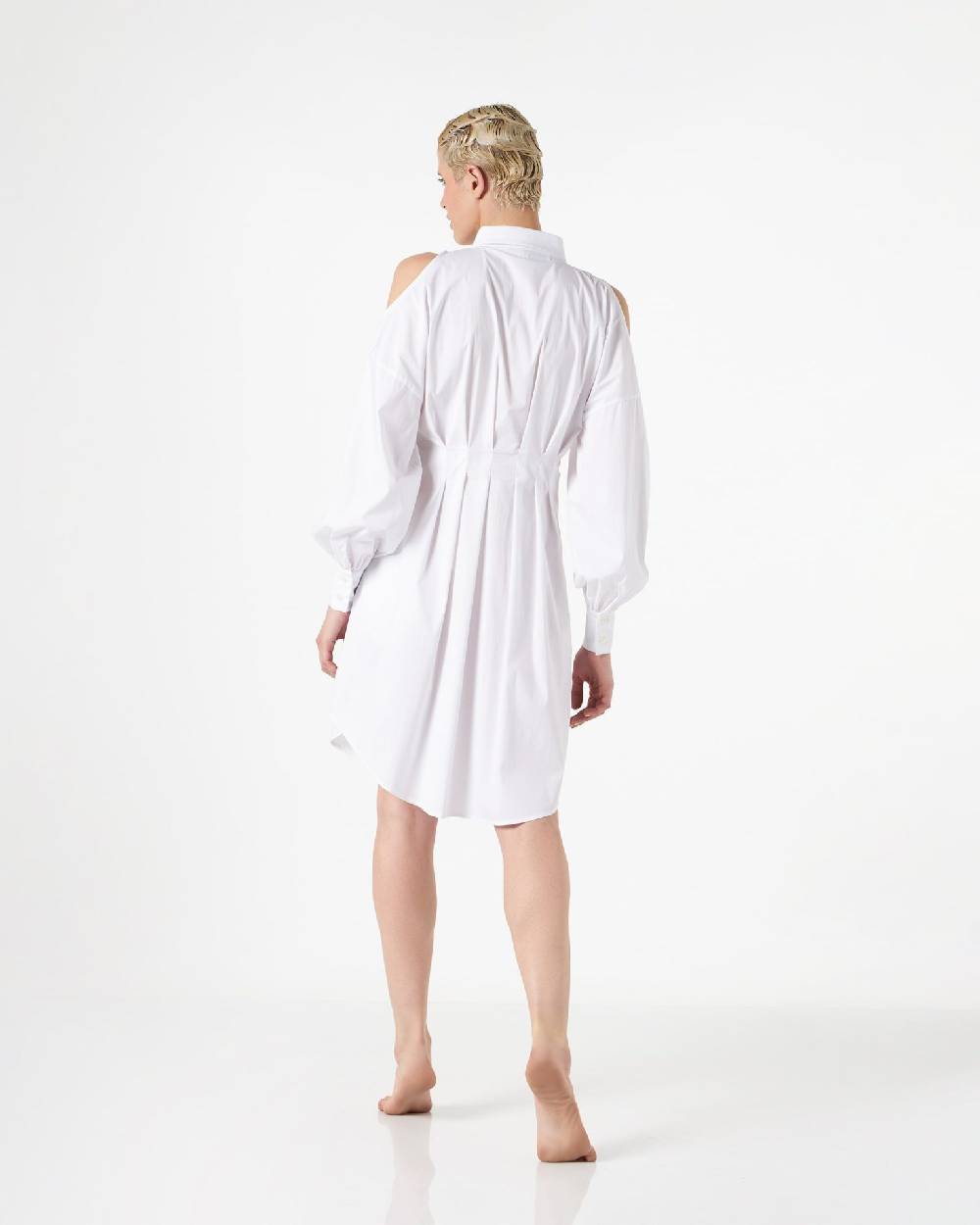 Le Twins Cristiana Corto Bianco Spalle Bucate Presa
