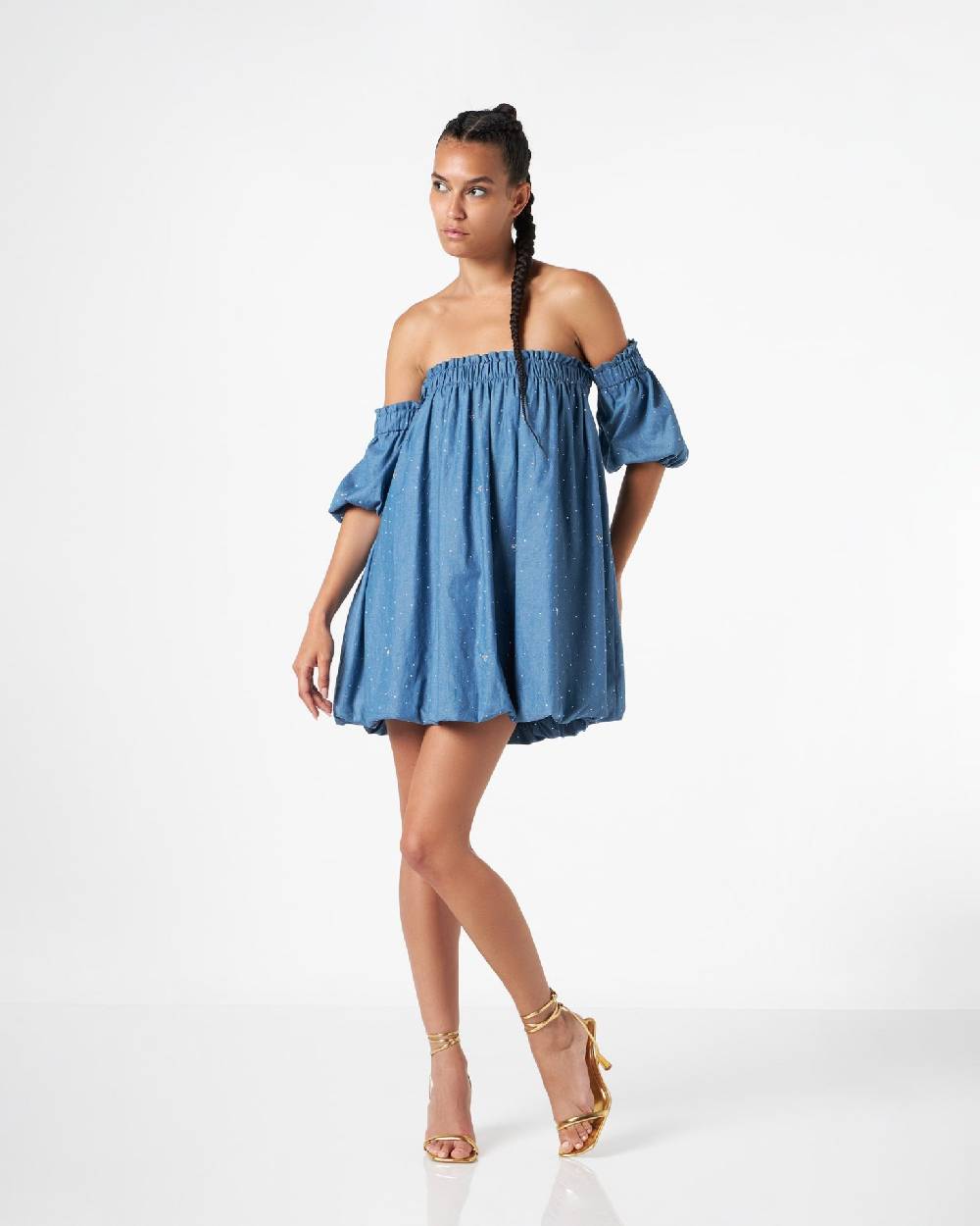 Le Twins Deva chambray Strass Celeste