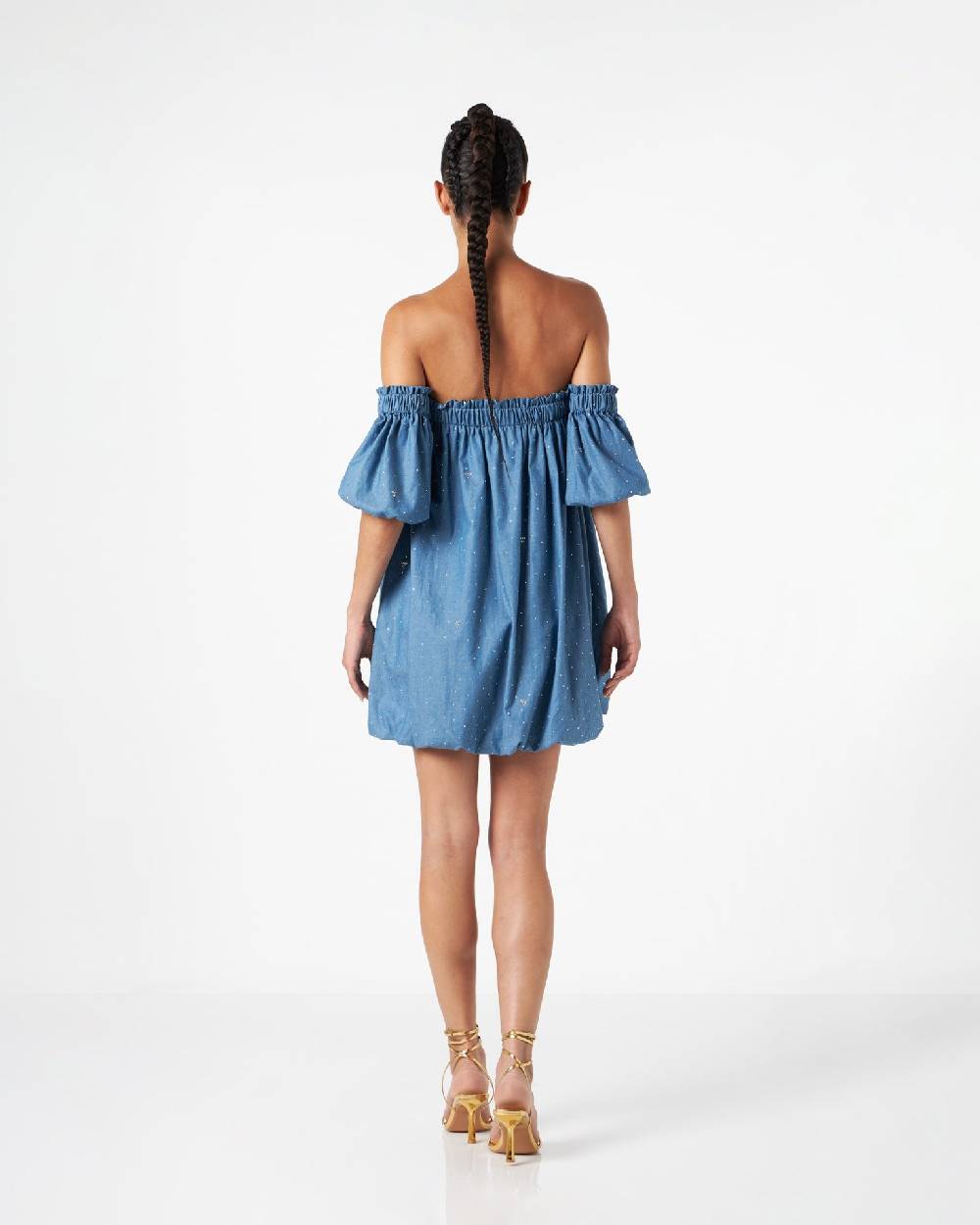 Le Twins Deva chambray Strass Celeste Offerta