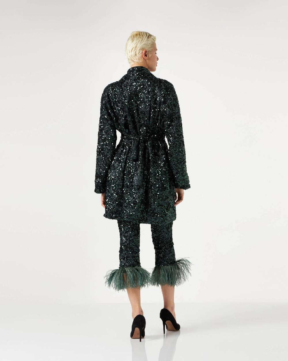 Le Twins Emma Paillettes Lurex Verde Saldi