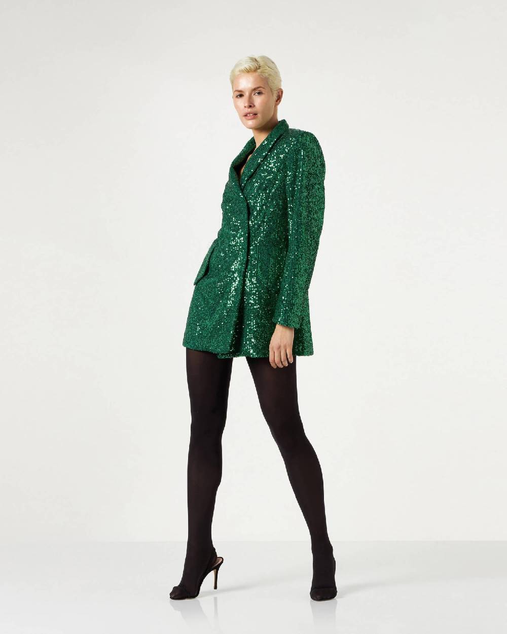 Le Twins Como Paillettes Verde Vendita Calda