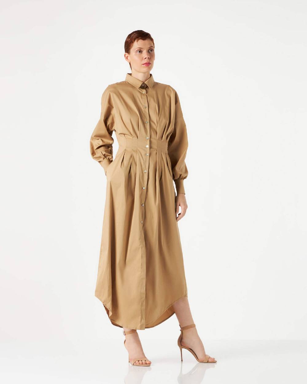 Le Twins Cristiana Lungo Beige Vendita Economica