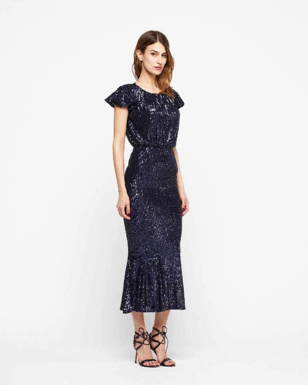 Le Twins Abito Sabrina – Paillettes Blu Italia