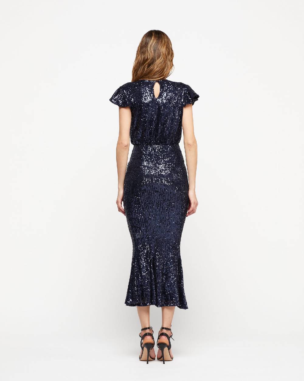 Le Twins Abito Sabrina – Paillettes Blu Italia
