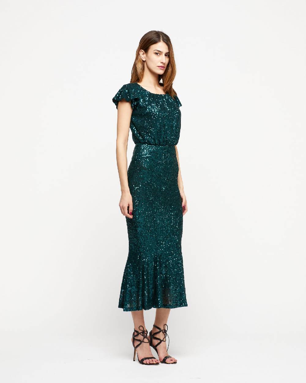 Le Twins Abito Sabrina – Paillettes Verde 2025