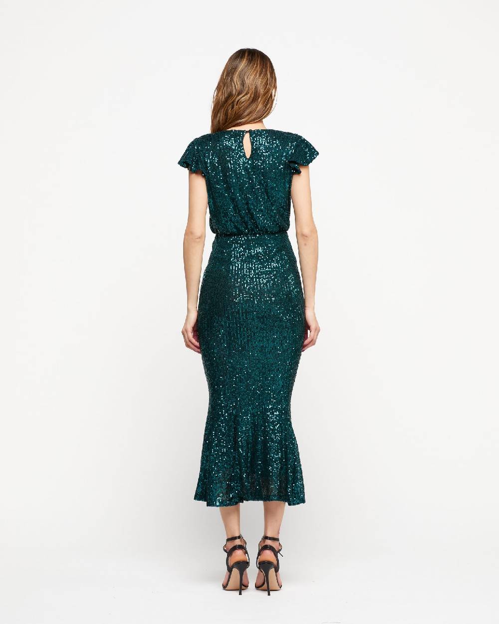 Le Twins Abito Sabrina – Paillettes Verde 2025