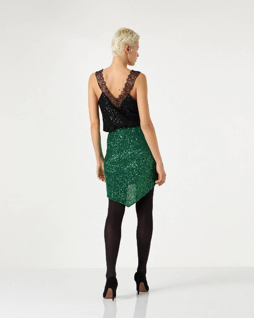 Le Twins Asti Paillettes Verde Moda