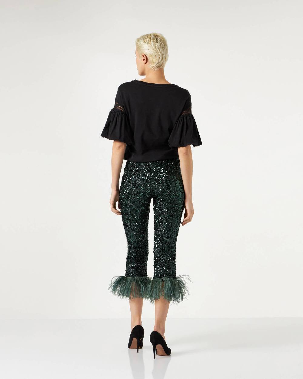 Le Twins Savy Paillettes Lurex Verde Italia