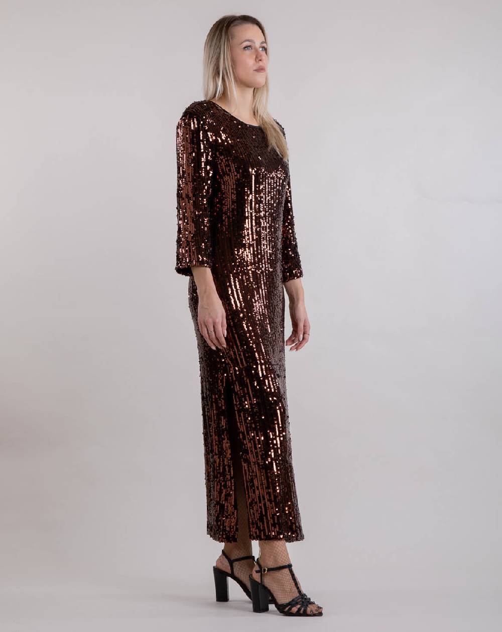 Le Twins Abito Michela – Paillettes Bronzo Promozione Limitata
