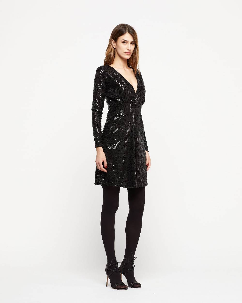 Le Twins Abito Vany – Paillettes Nero Pezzi Unici