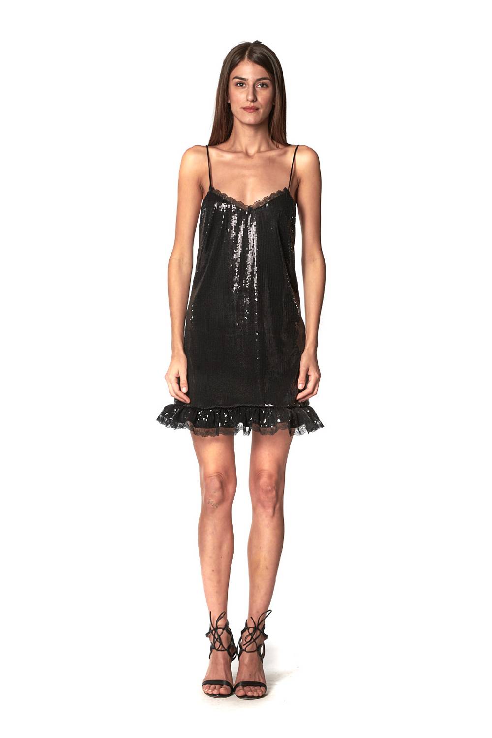Le Twins CATERINA CORTO PAILLETTES NERO Fino Al -60%