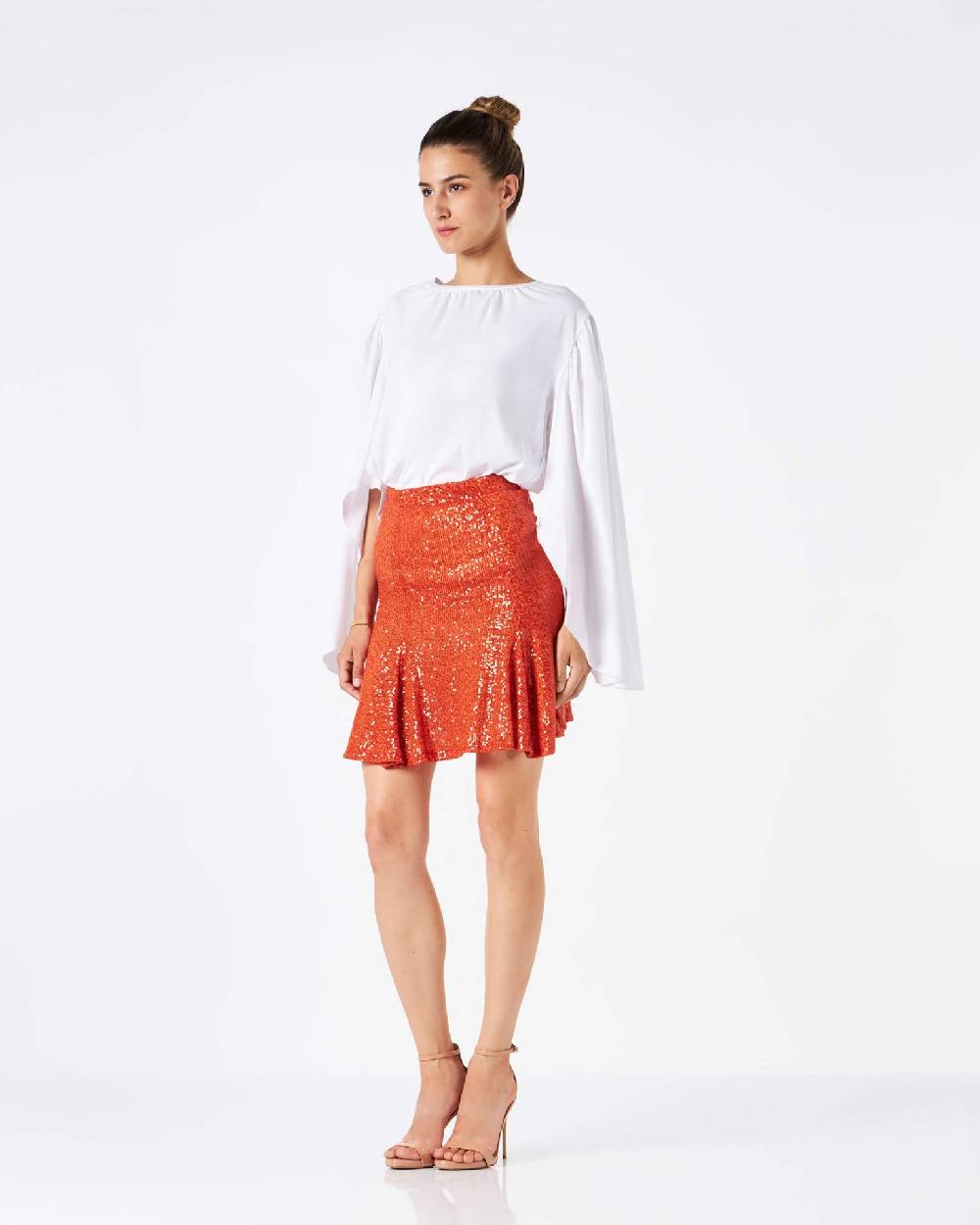 Le Twins Nina Paillettes Arancio In Saldo
