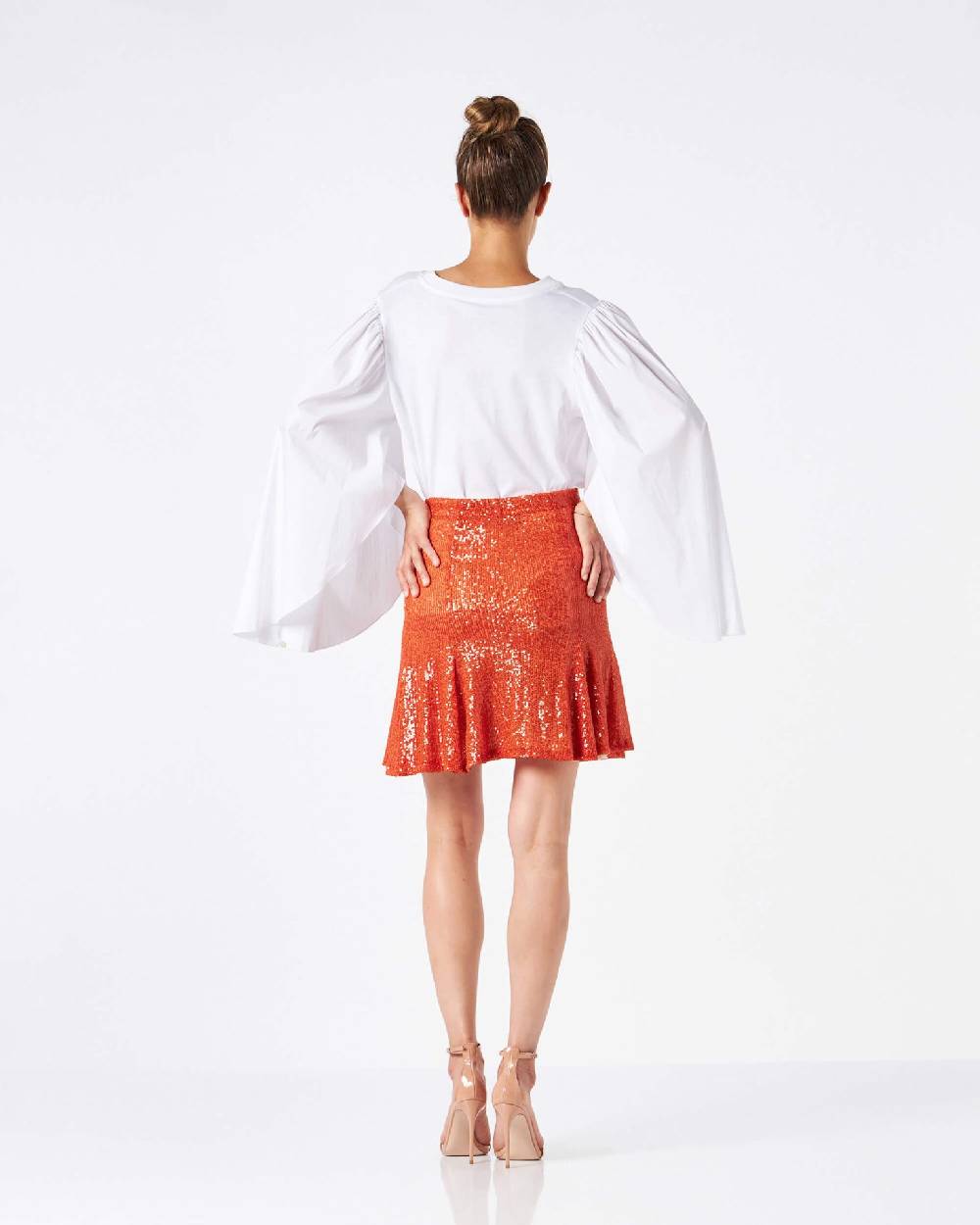 Le Twins Nina Paillettes Arancio In Saldo
