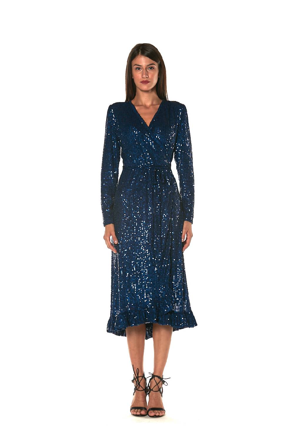 Le Twins Abito Barbara – Paillettes Blu Pezzi Unici