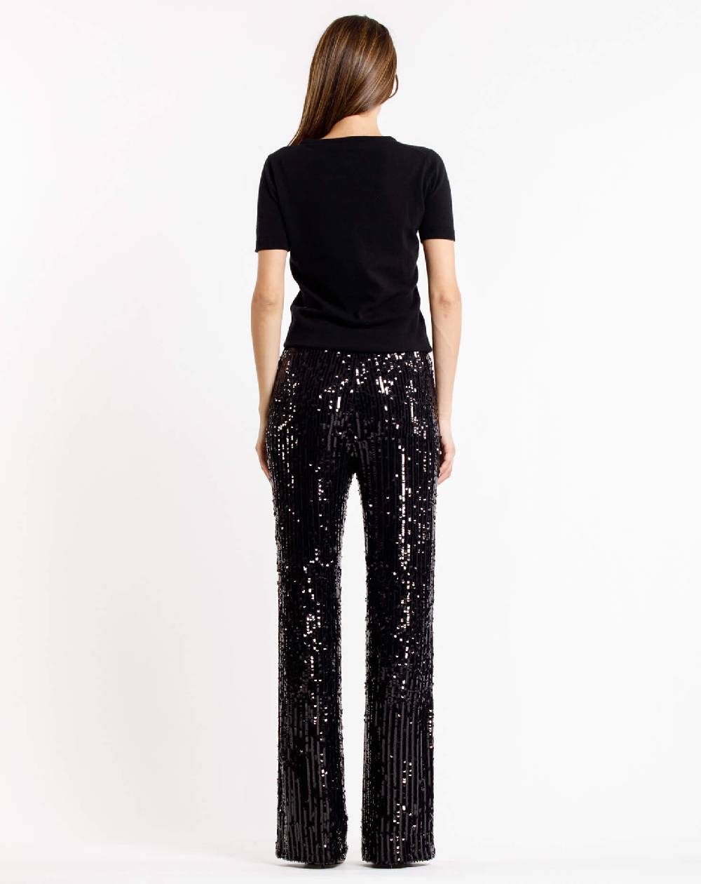 Le Twins Pantalone Raffy – Paillettes Nero Qualità Garantita