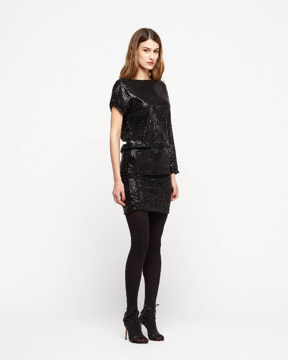 Le Twins Abito Ezia – Paillettes Nero Nuova