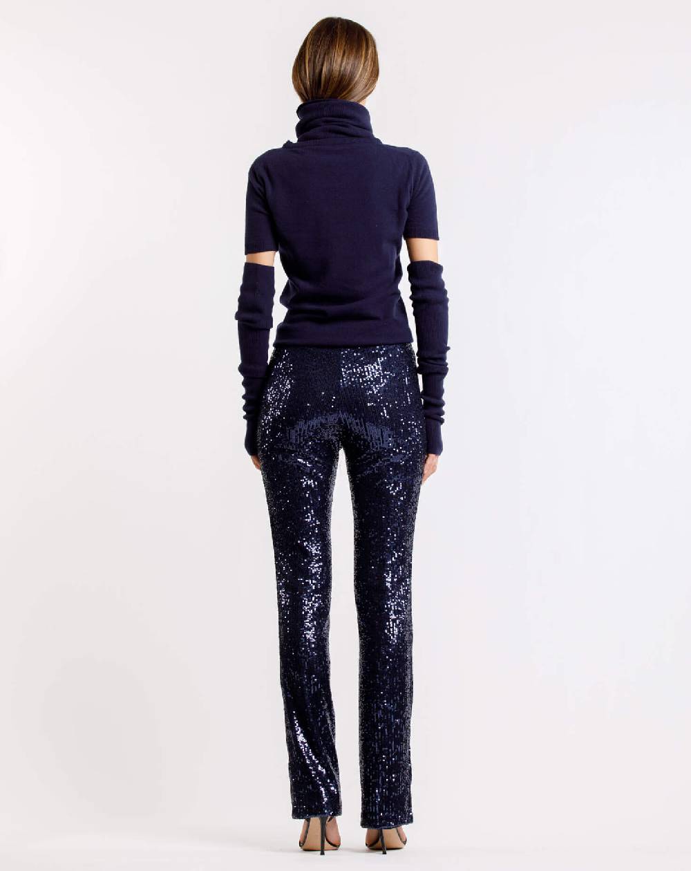 Le Twins Pantalone Raffaella – Paillettes Blu Soddisfazione Garantita