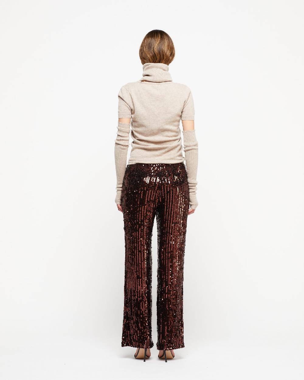 Le Twins Pantalone Raffy – Paillettes Bronzo Fino Al -60%