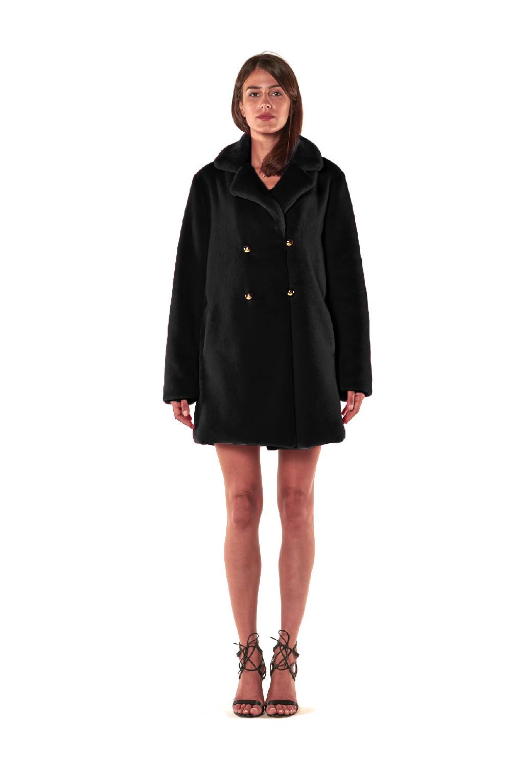Le Twins Ecopelliccia Greta – Nero Shopping Online
