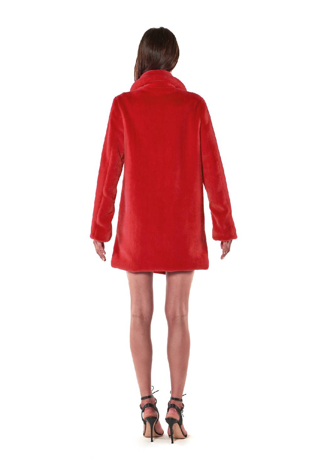 Le Twins Ecopelliccia Greta – Rosso Prezzo Ridotto