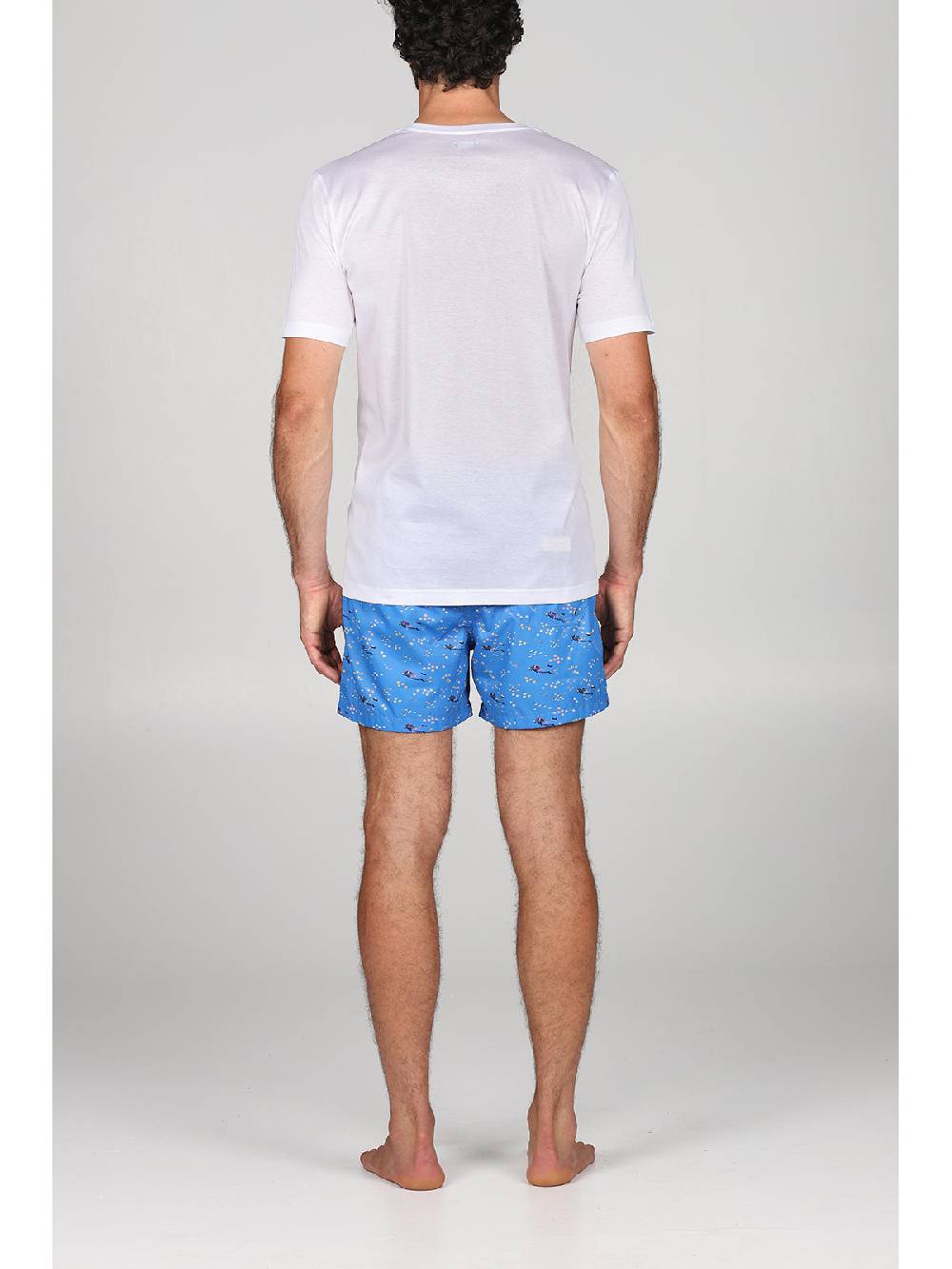 Julipet T-shirt in jersey di puro cotone bianco, con stampa piazzata "sub" Vendita