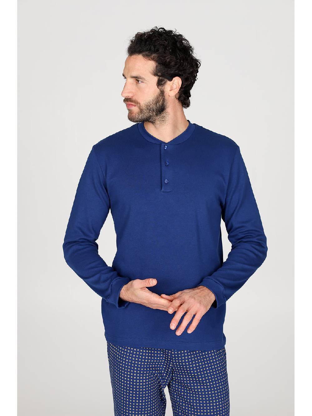 Julipet Pigiama serafino in caldo interlock di puro cotone Only for today