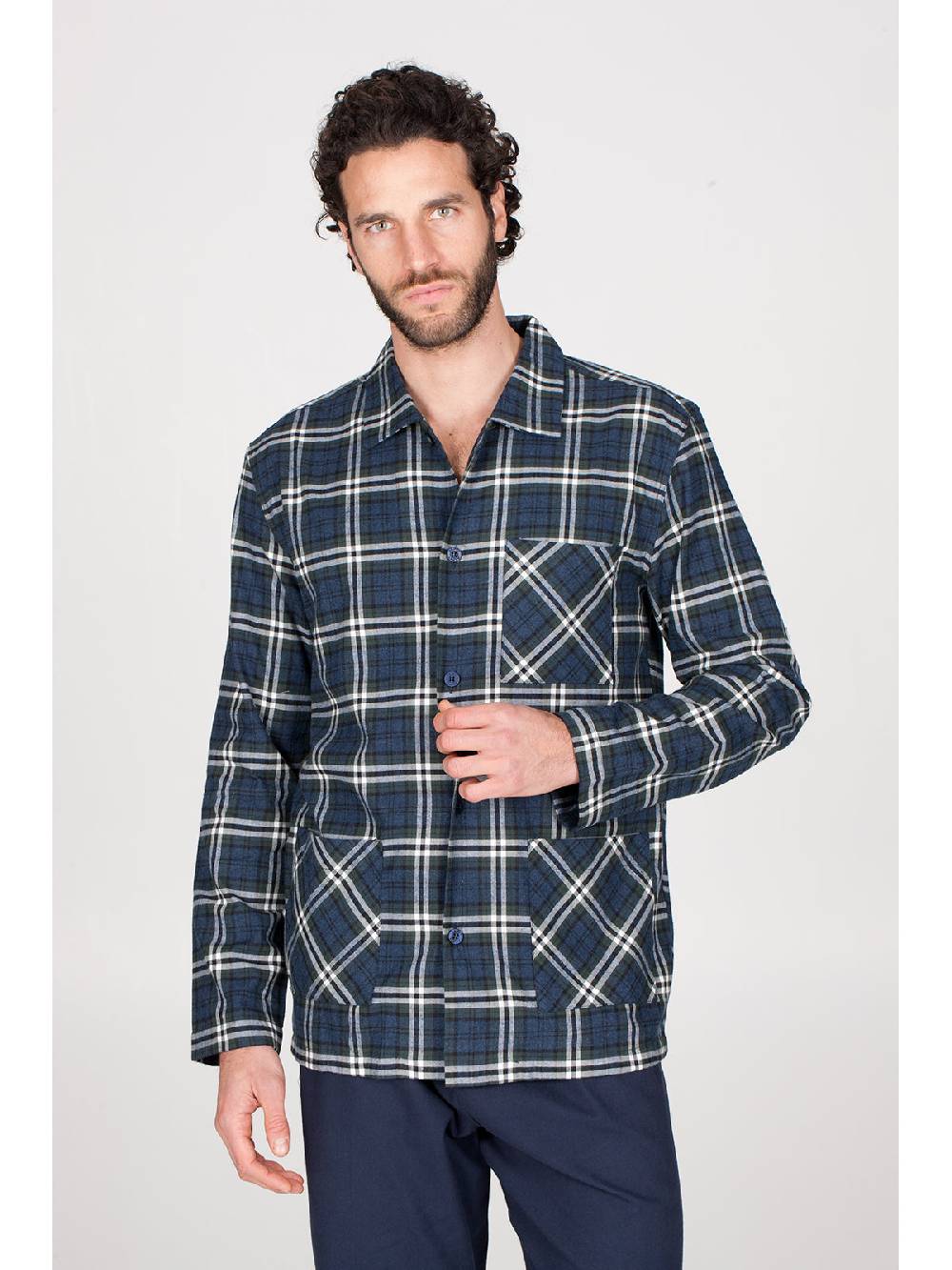Julipet Pigiama cardigan in calda flanella di puro cotone Spedizione Gratuita