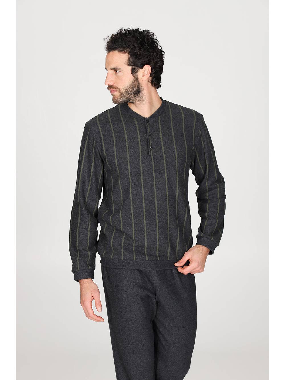 Julipet Pigiama serafino in confortevole jacquard di cotone Offerta