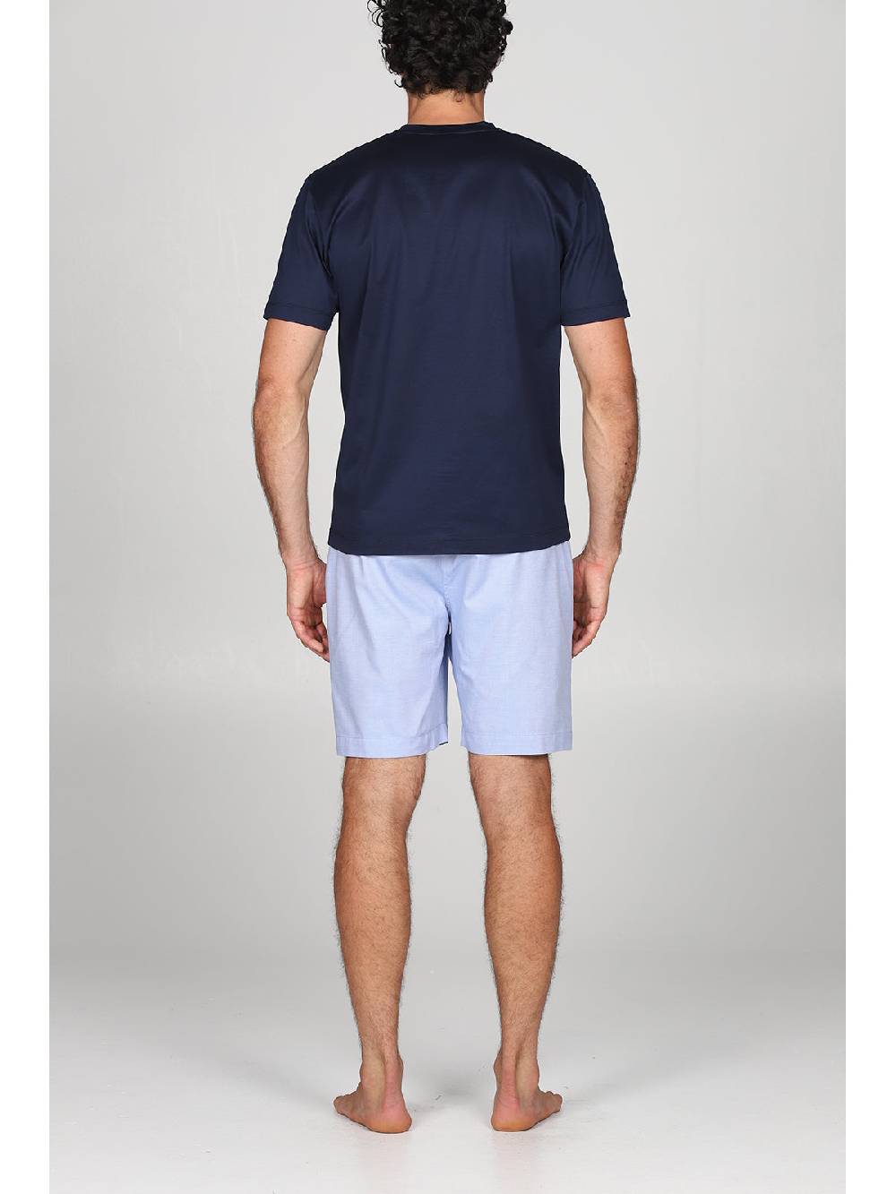 Julipet Pigiama serafino in popeline e luxury jersey, per un comfort contemporaneo Moda