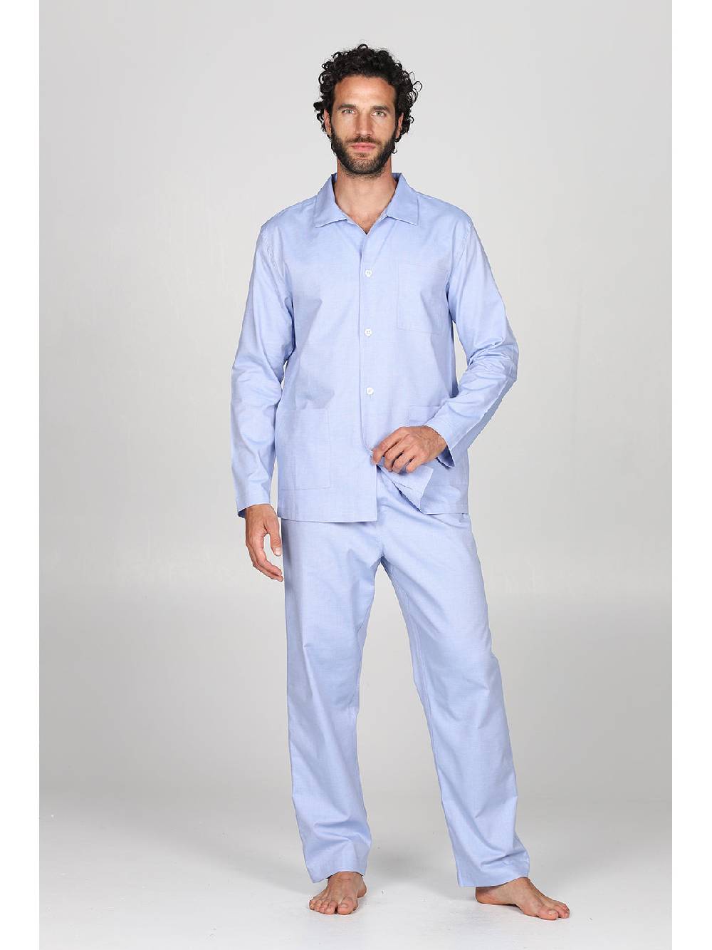 Julipet Pigiama cardigan in pregiato popeline, vestibilità impeccabile Qualità