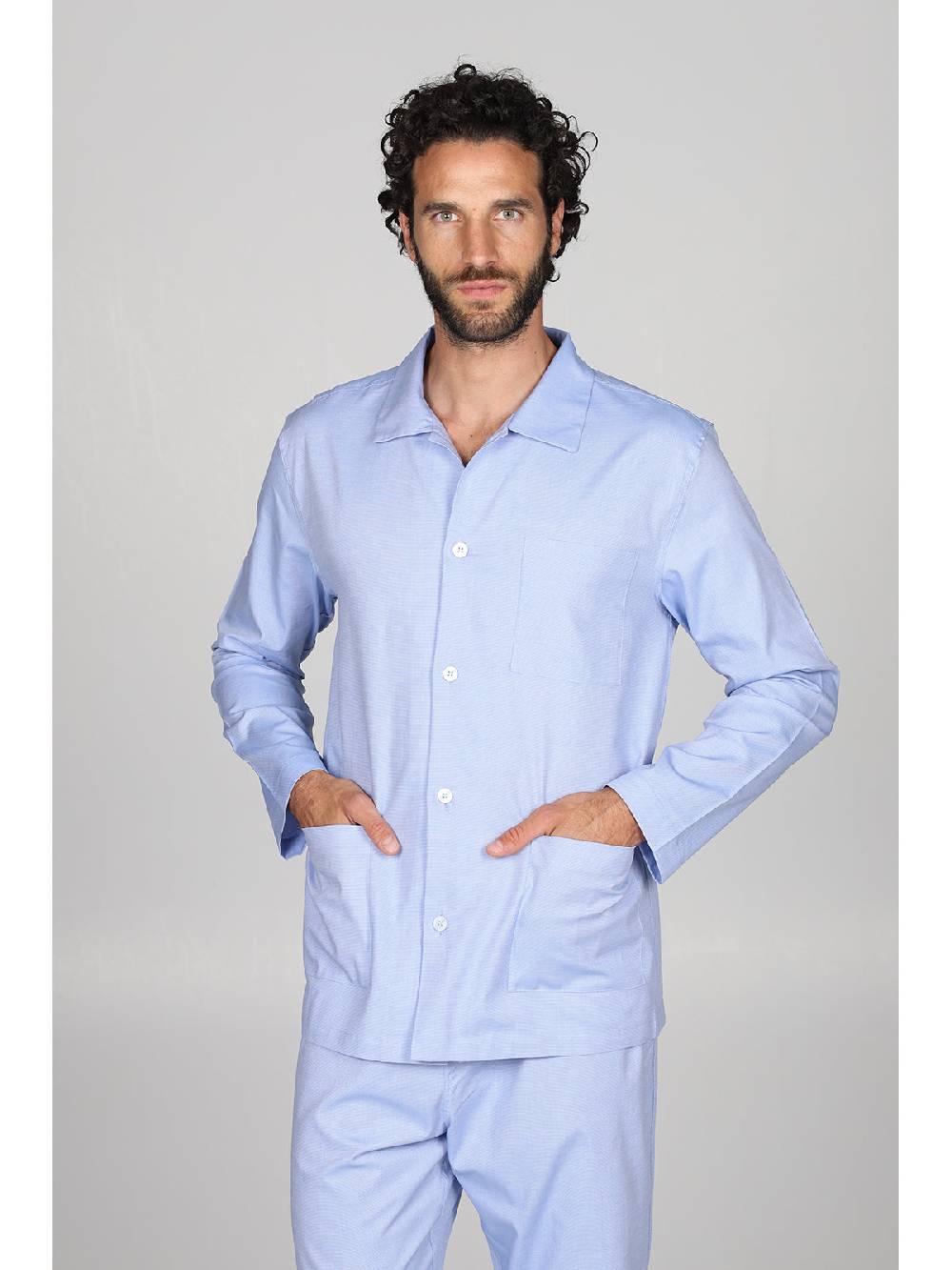 Julipet Pigiama cardigan in pregiato popeline, vestibilità impeccabile Qualità