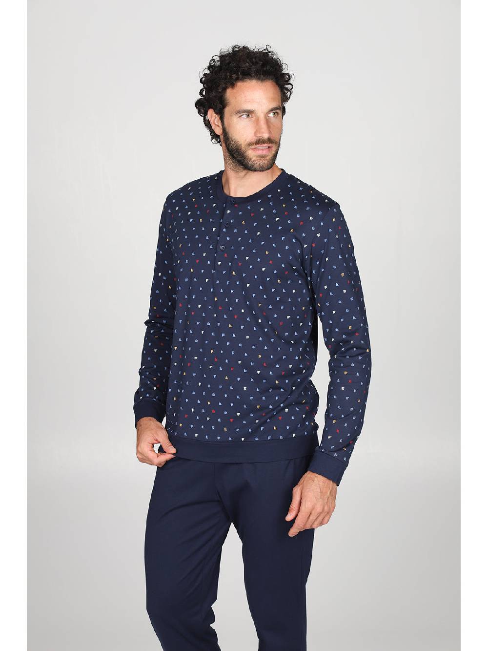 Julipet Pigiama in fantasia in leggerissimo jersey di puro cotone con disegno "barche" Offerta