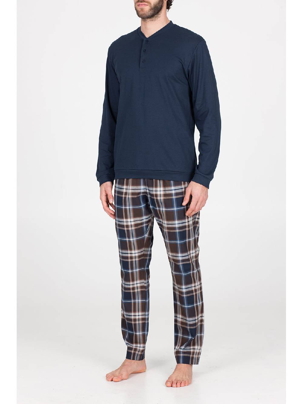 Julipet Pigiama uomo in morbido twill di puro cotone In Saldo