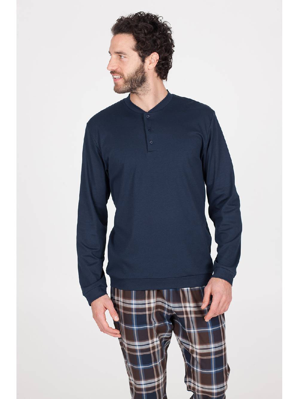 Julipet Pigiama uomo in morbido twill di puro cotone In Saldo