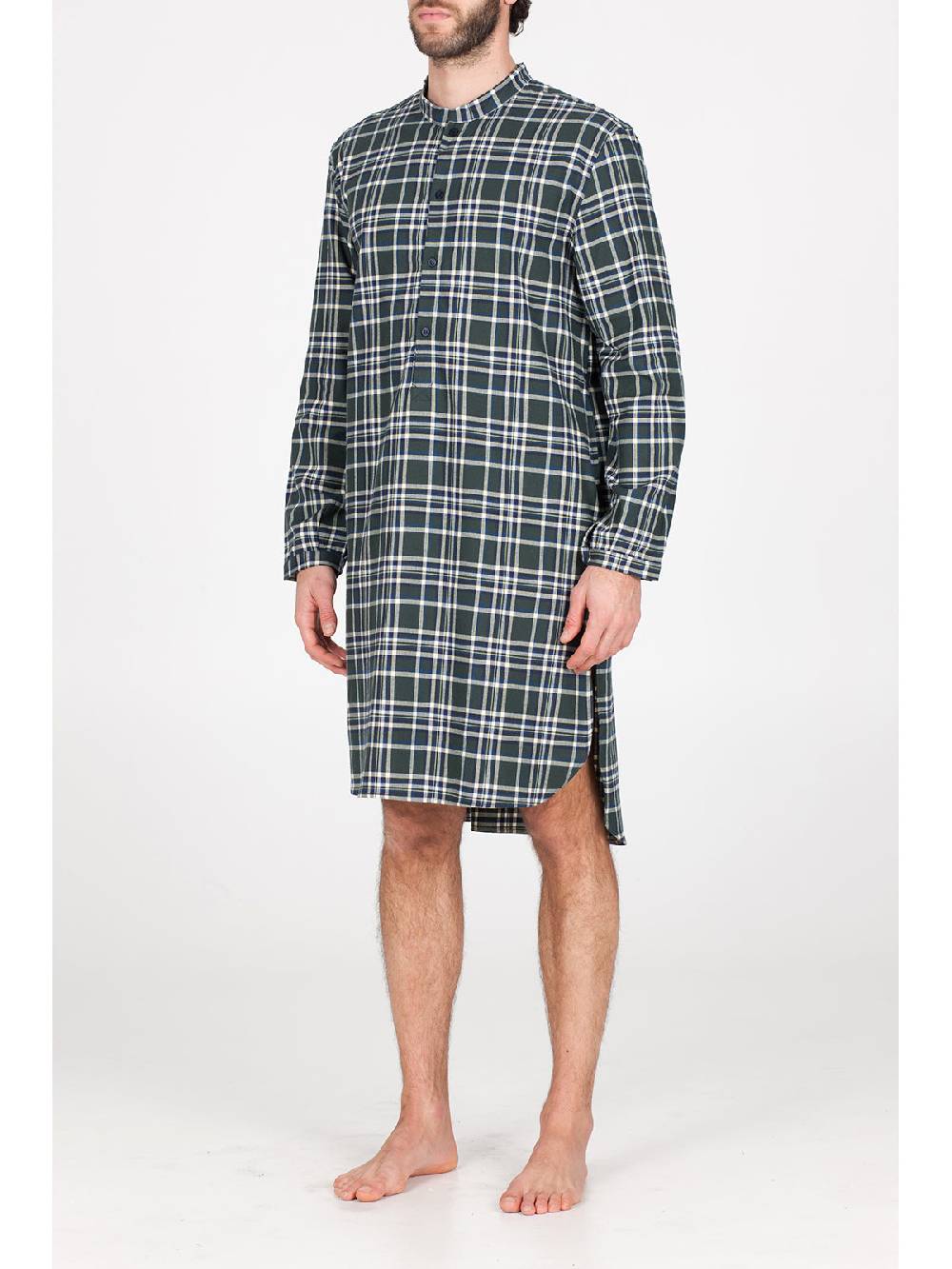 Julipet Camicia da notte in calda flanella di puro cotone Moda