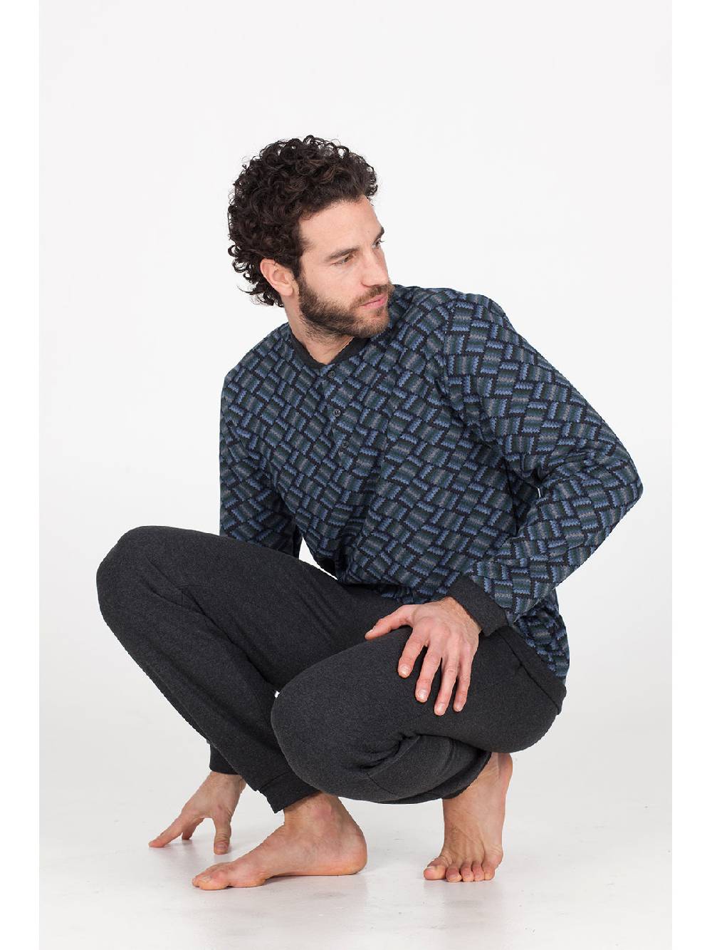 Julipet Pigiama in caldo jacquard di cotone Fino Al -60%