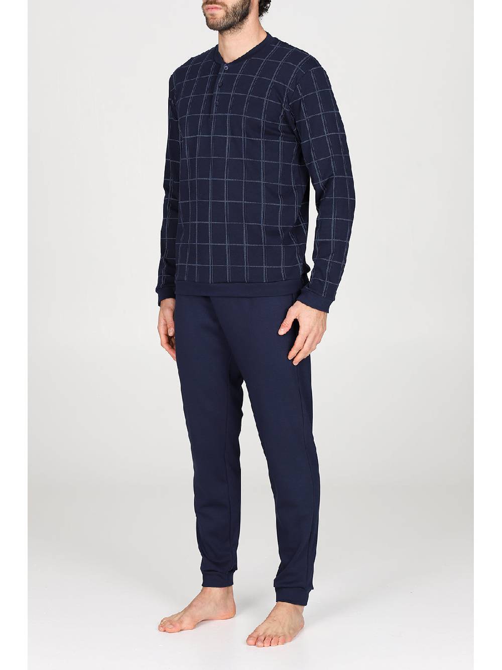 Julipet Pigiama serafino in caldo interlock di puro cotone Moda