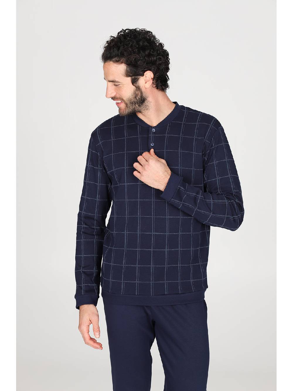 Julipet Pigiama serafino in caldo interlock di puro cotone Moda