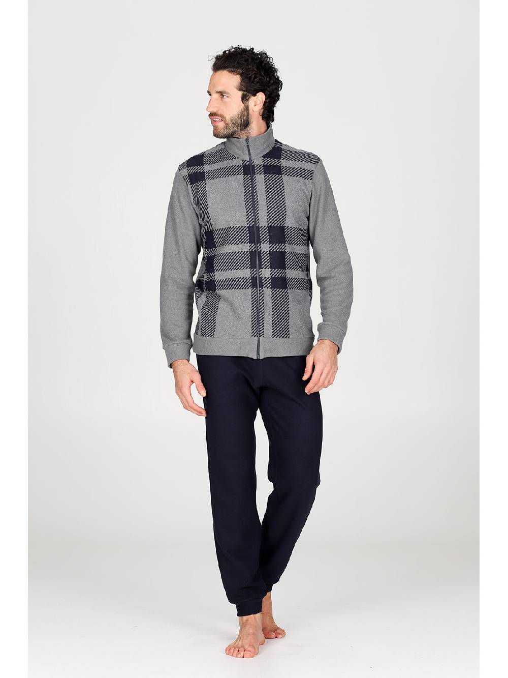 Julipet Pigiama con zip in confortevole jacquard di cotone Italia