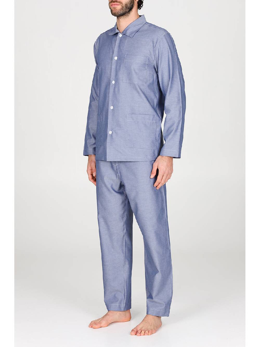 Julipet Pigiama cardigan in pregiato popeline di puro cotone Shopping online