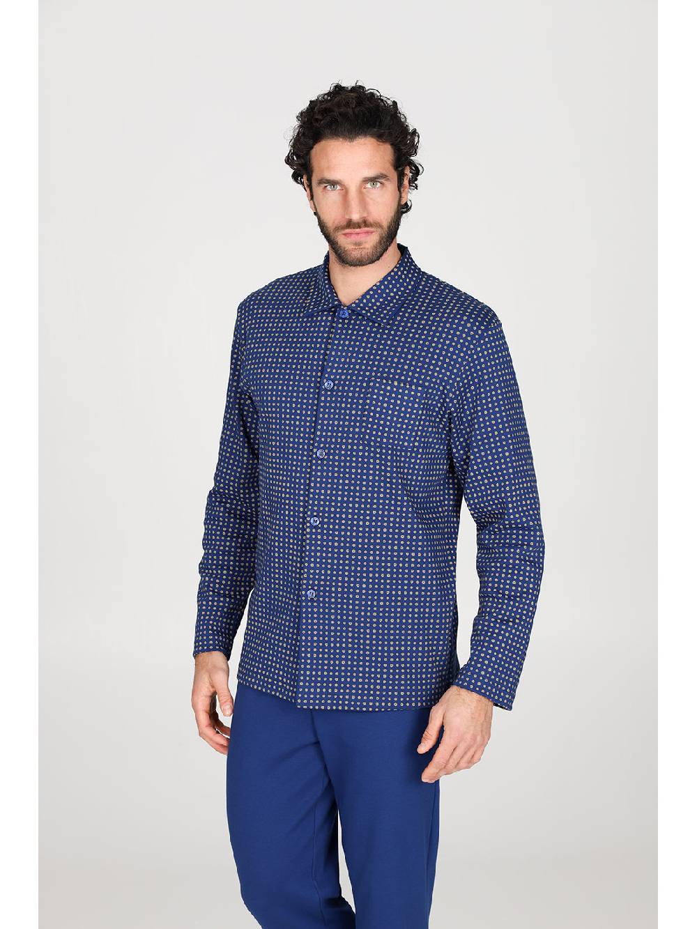 Julipet Pigiama cardigan in caldo interlock di puro cotone Qualità
