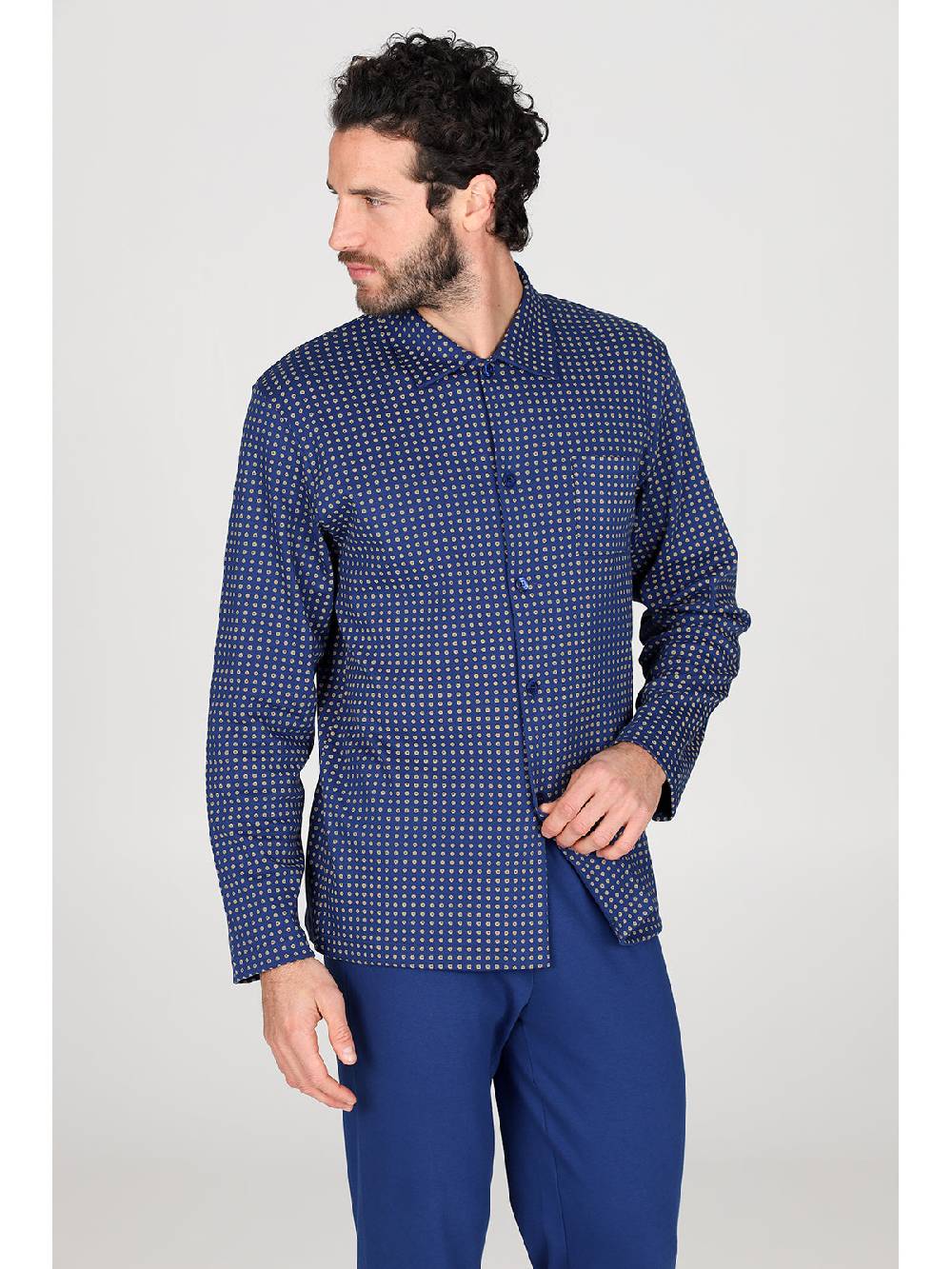 Julipet Pigiama cardigan in caldo interlock di puro cotone Qualità