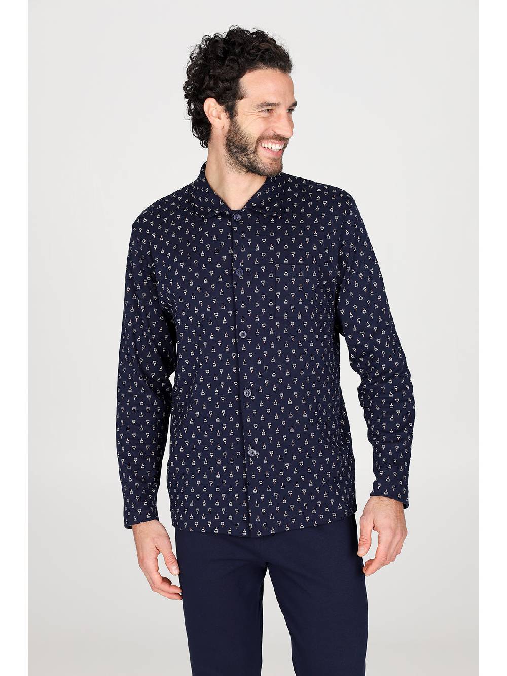 Julipet Pigiama cardigan in caldo interlock di puro cotone Vendita