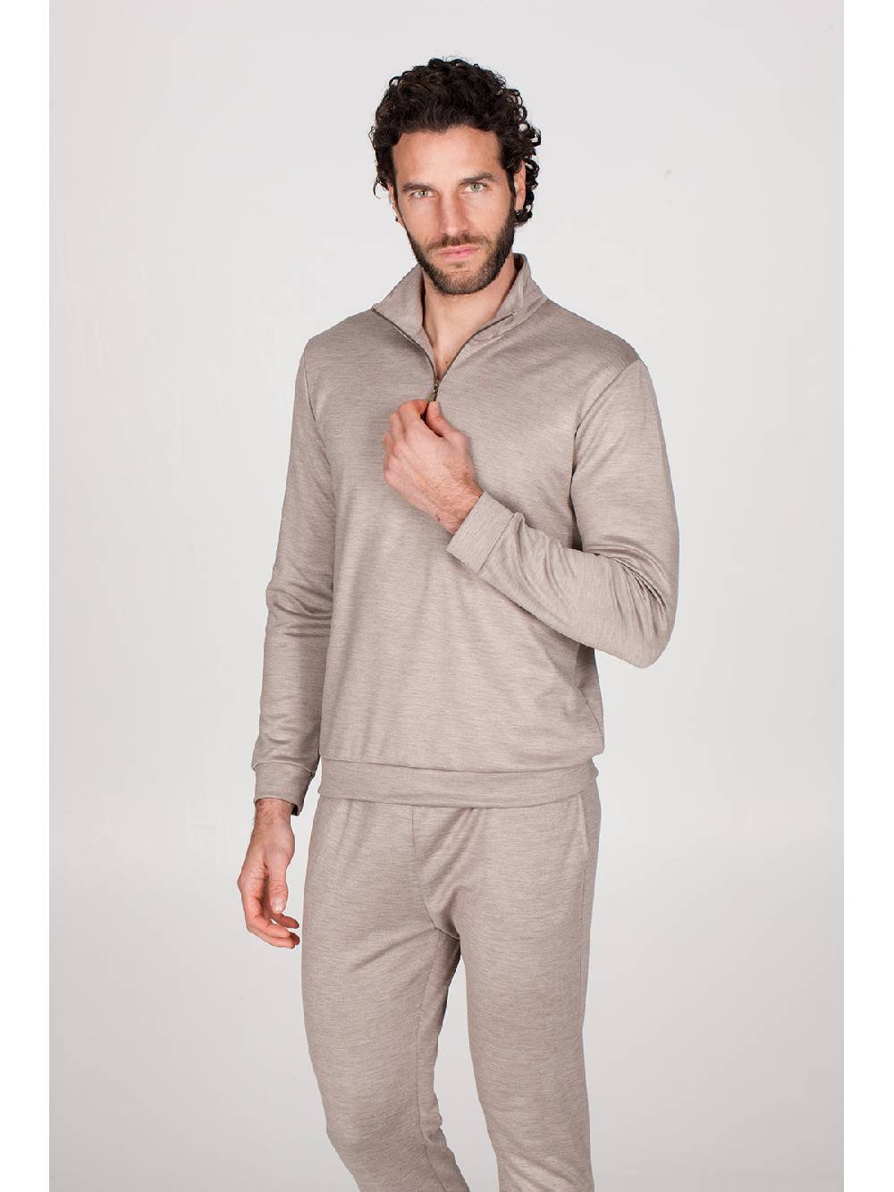 Julipet Pigiama con zip in double jersey seta e cotone Convenienza